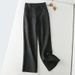 Suitable For All Seasons Italian High-Waisted Slimming Wide-Leg Casual Straight-Leg Linen Long Pants For Women_ecoleips.com
