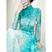Verve Muslim Pleated New Fashionable Elastic Printed Top Stylish Slimming Skirt Two-Piece Set_ecoleips.com