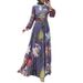 Women's Clothing Flower Long Long Distance Running Fashion Temperament Muslim Dress_ecoleips.com