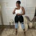 Women's Stretch Denim Flared Pants - Patchwork Bootcut Cropped Jeans (Light Blue) | Retro Streetwear & Casual Chic_ecoleips.com