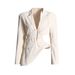 K Irregular Deconstructive Small Suit, New Personalized Style, Long Sleeved Hollow Out High-end Feeling, Waist Pinching Suit Jacket For Women_ecoleips.com