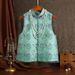 Aria Basics Trendy Youthful Fashion Women's 2025 Autumn And Winter New Product, Chinese-style Brocade Jacquard Stand-up Collar Vest_ecoleips.com