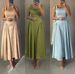Women's Clothing Summer New Women's Clothing Solid Color Square Collar Slim High Waist Splicing Suspender Dress_ecoleips.com
