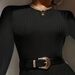 Ribbed Bodycon Dress – Sexy Long Sleeve Slim Fit Midi Dress For Work, Date & Night Out (Black, S-XXL)_ecoleips.com