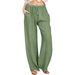 Suitable For All Seasons 2024 Plus Size Women's Loose Linen Casual Wide-Leg Pants_ecoleips.com