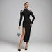 Spring High Neck Slim Fit Dress For Women With Draped Rhinestone Tassels And Sparkling High Slit European And American Style Cocktail Dress_ecoleips.com