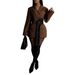 AL337 Women's Suit Jacket Long Sleeve Side Tie Waist European Latin American Style Outerwear for Autumn_ecoleips.com