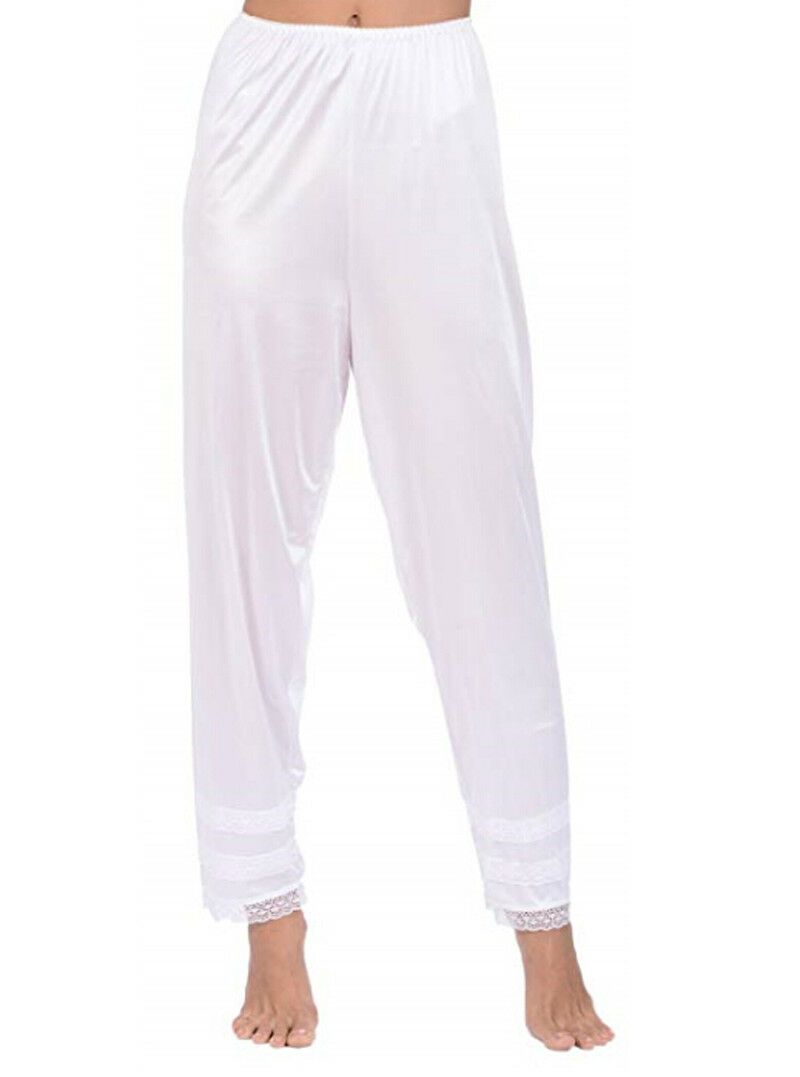 3 Colors Women‘s Soft Slip Liner Pajamas Sleepwear Night Bottoms Lounge Pants Plus Size M-2XL_ecoleips.com
