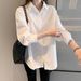 White Shirt Women's 2026 New Korean Version Of The Design Sense Niche Foreign Style Top Wear Versatile Casual Shirt_ecoleips.com
