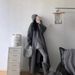 Shanlida Di's Loose-fitting Long-sleeve Sweater For Women, New Winter Style, High-end Gray Casual Shorts_ecoleips.com