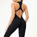 Women's Clothing Quick Drying Zipper Beautiful Back One Piece Yoga Suit High Intensity Fitness Training Sports Tights Hip Lifting Jumpsuit_ecoleips.com