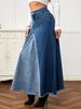 Women's Clothing Large Skirt Splicing Umbrella Shaped Long Skirt_ecoleips.com