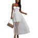 Women's Clothing New Mesh Perspective Elegant Multi Color Dress_ecoleips.com