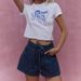 Retro Denim Shorts Set – Vintage Floral Embroidery Cropped Jacket & High-Waist Distressed Shorts (S-2XL, Coordinated Outfit)_ecoleips.com