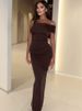 Blifanbo Oblique Shoulder Split Maxi Dress For Women Elegant Sleeveless Slim Fit Robe Summer Fashion Club Party Long Party Dress_ecoleips.com
