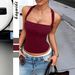 Y2k Wide Strap Tube Top For Women | Stretchy Ribbed Camisole In Army Green, Brown, Wine Red, White, Pink, Crimson_ecoleips.com