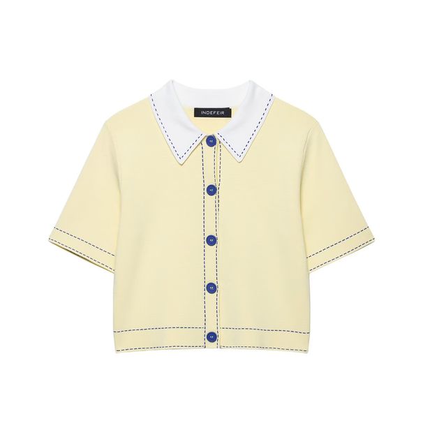 European And American Style 2025 New Fashion Temperament Women's Clothing, Shirt And Thread Knitted Jacket_ecoleips.com