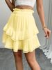 K Layered Cake Skirt, Half Skirt, High Waist, Solid Color, Mini Fashion Short Skirt For Women_ecoleips.com
