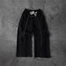 Dark Rock Style Floor Length Trousers for Women European American Casual Fashion Comfortable Versatile Commuting Wholesale_ecoleips.com