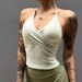 Women's Clothing V Neck Fitness Sports Vest Halter Neck Slimming Yoga Top With Bra Pads Sexy Running Top_ecoleips.com