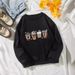 round-neck Sweatshirt, Autumn Winter Style, Fleece-lined And Thickened, 2025 New Women's Clothing,_ecoleips.com