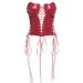 Aria Basics Aria Basics 2023 Winter Fashion Trend Women's New Off-Shoulder Slim Fit Backless PU Leather Strap Tank Top_ecoleips.com