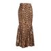 Leopard Print Fishtail Midi Skirt – Elegant Bodycon Skirt With Slimming Ruched Waist For Women (Brown, S-XXL)_ecoleips.com