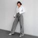 Silver-gray Straight-leg Jeans For Women, Spring And Autumn, New Versatile High-waisted Slimming Loose-fitting_ecoleips.com