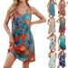 Women's Floral Print V-Neck Dress Casual Loose Fit Summer Dress With Sleeveless Breathable Rayon Blend Mid-Length A-Line Sundress_ecoleips.com