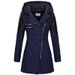 Foreign Trade Hot-Selling European And American New Style Diagonal Zipper Hooded Thickened Warm Woolen Mid-Length_ecoleips.com