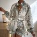 Women's Clothing High-Waisted Fashion Linen Shorts Women's Casual Style Shirt Set_ecoleips.com