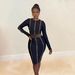 Women’s Clothing Sexy Slim Hot Diamond Elastic Tight Hip Long Sleeve Dress_ecoleips.com