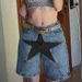 Women's Clothing Street Fashion Loose And Contrasting Five Pointed Star Patch Denim Pants_ecoleips.com