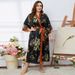 Sleep Women's Clothing Large Size Pajamas New Satin Pajamas Women's Summer Light Luxury Ice Silk Cool Nightgown Bathrobe Home Clothes_ecoleips.com