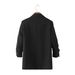 Cross-border Women's Fashion 2024 Spring Autumn New European And American Style Buttonless Pleated Sleeve Slim-fit_ecoleips.com