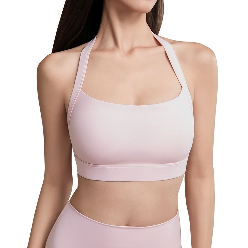 Women's Clothing Women's Halter Neck Sports Vest With Chest Pads Underwear Sexy Back Fitness Bra Can Be Worn As A Yoga Suit Short Top_ecoleips.com