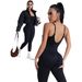 Women's Clothing Spring And Summer Outer Wear Simple Thread Suspender Jumpsuit Hip Lifting Body Shaping Tight Jumpsuit Seamless Yoga Suit_ecoleips.com