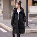 Trendy Winter Long Puffer Coat For Women – Knee-Length Quilted Jacket, Thickened Hooded Parka, Elegant & Warm Casual Outerwear_ecoleips.com