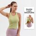 Lulu's Double Layer Yoga Vest High Elasticity Sports Bra With Chest Pads Breathable Moisture Wicking Anti Exposure Women's Clothing_ecoleips.com