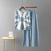 Summer New Women's Cross Border Simple Jacquard Knitted Two Piece Set Sleeveless Vest Top And Wide Leg Pants Loose Fit_ecoleips.com