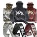 European And American Fashion 3D Digital Letter Print Hooded Sweatshirt Loose Fit Trendy Unisex Set for Women_ecoleips.com
