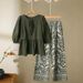 plus Size Women's Clothing Set Summer Loose Tie Front Foreign Trade New Arrivals From Overseas Warehouse_ecoleips.com