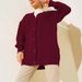 "Elegant Burgundy Muslim Knit Cardigan – Oversized Comfort For Work & Leisure | Winter 2024"_ecoleips.com