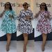 Women's Clothing Elegant Commuter Casual Loose Dress Style Printed Patchwork Ruffle Mid-Length Sleeve For Formal & Casual_ecoleips.com