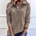 Aria Basics Aria Basics 202 European And American Cross-Border Women's Fashion Autumn Winter New Zipper Pullover Long Sleeve Knitted_ecoleips.com