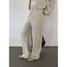 Suitable For All Seasons CLEAN SPACE Simple Elegant Casual 2025 Guangzhou Thirteen Lines New Linen Long Pants For Women 53255_ecoleips.com