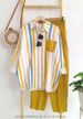 Women's Plus Size Women's Clothing Summer Slightly Fat MM Fashionable Loose Slim Comfortable Casual Striped Suit_ecoleips.com