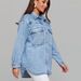 Plus Size Denim Shirt - Oversized Women's Casual Button Down Chambray Top Lightweight Loose Fit Jean Jacket For Women_ecoleips.com