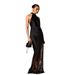 Sexy Halter Neck Lace Patchwork Waist Fitted Bodycon Skirt Style Dress For Women New_ecoleips.com