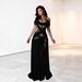 Women's Clothing Women's Elegant Lace Trimmed Sheer Slit Dress Slim Fit Long Dress Sexy For Formal & Casual For Women_ecoleips.com